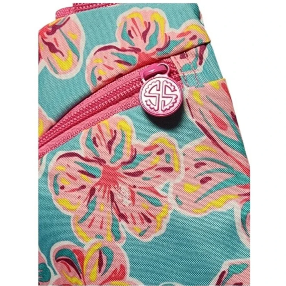Simply Southern Hibiscus Sling Backpack Teardrop Shape Single-Strap Shoulder Bag